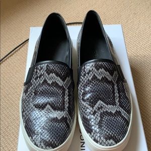 Vince snakeskin slip on sneakers